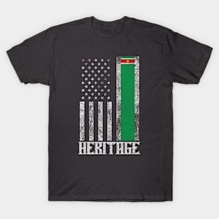 Suriname Hispanic Heritage destressed flag T-Shirt